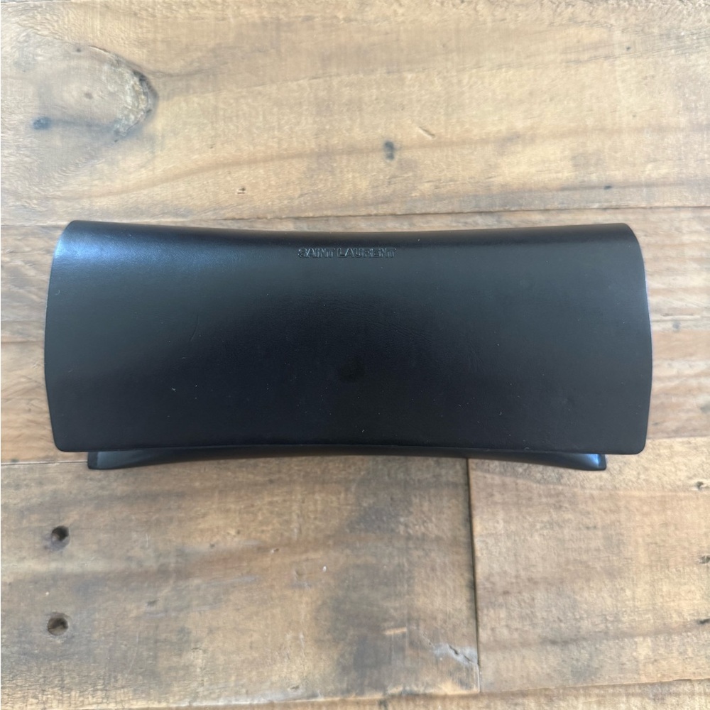 Saint Laurent Black Rectangular Sunglasses with Case - Picture 3 of 4